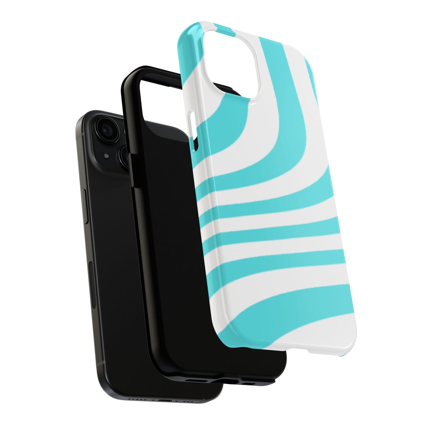 Stylish Tough Phone Case ā Modern Wave Design, Shockproof & Durable
