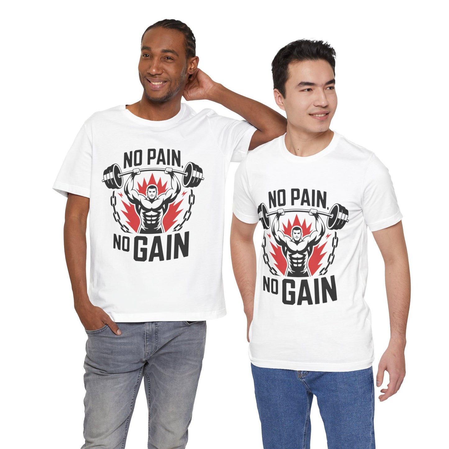 No Pain No Gain Fitness Tee, Gym Shirt, Workout Apparel, Motivational T-Shirt, Fitness Gift, Exercise Clothing