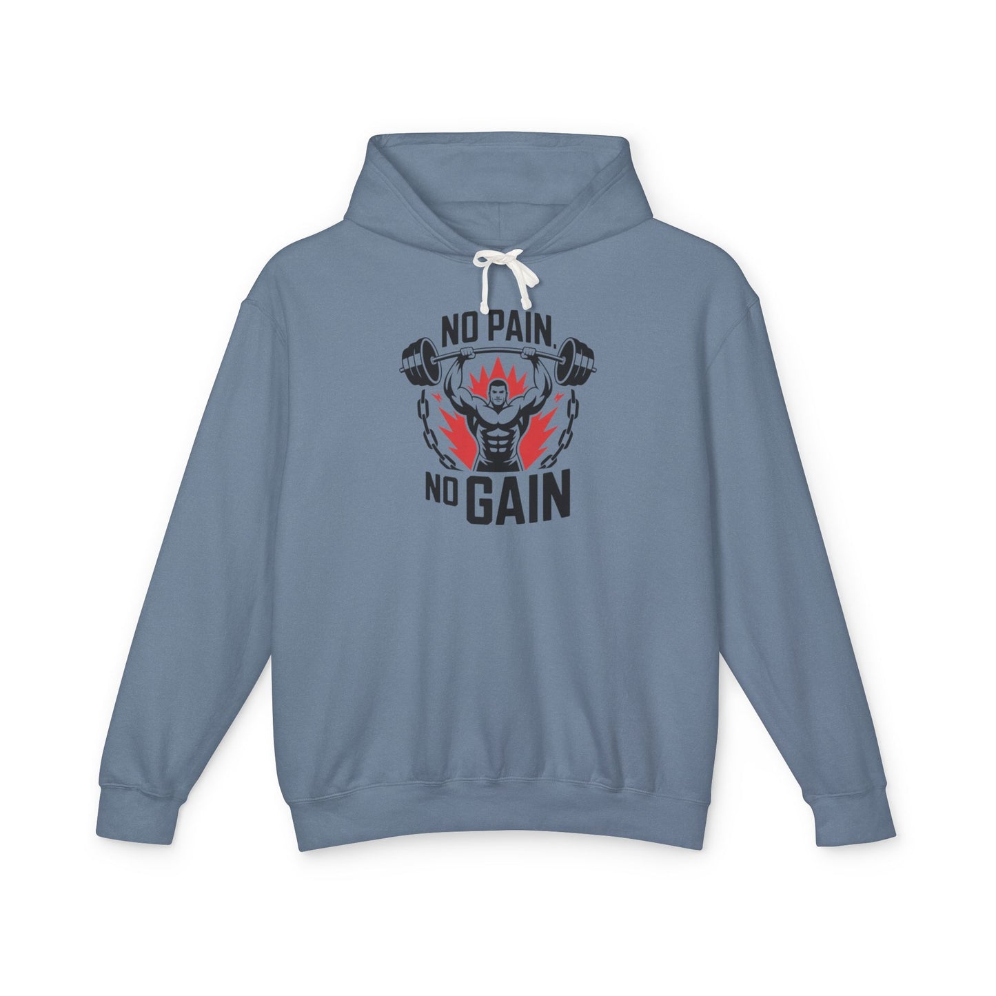No Pain No Gain Fitness Hoodie, Gym Hoodie, Workout Apparel, Motivational Hoodie, Fitness Gift, Exercise Clothing