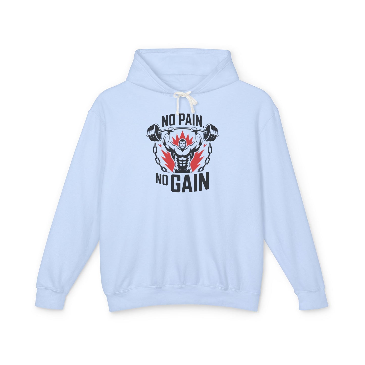 No Pain No Gain Fitness Hoodie, Gym Hoodie, Workout Apparel, Motivational Hoodie, Fitness Gift, Exercise Clothing