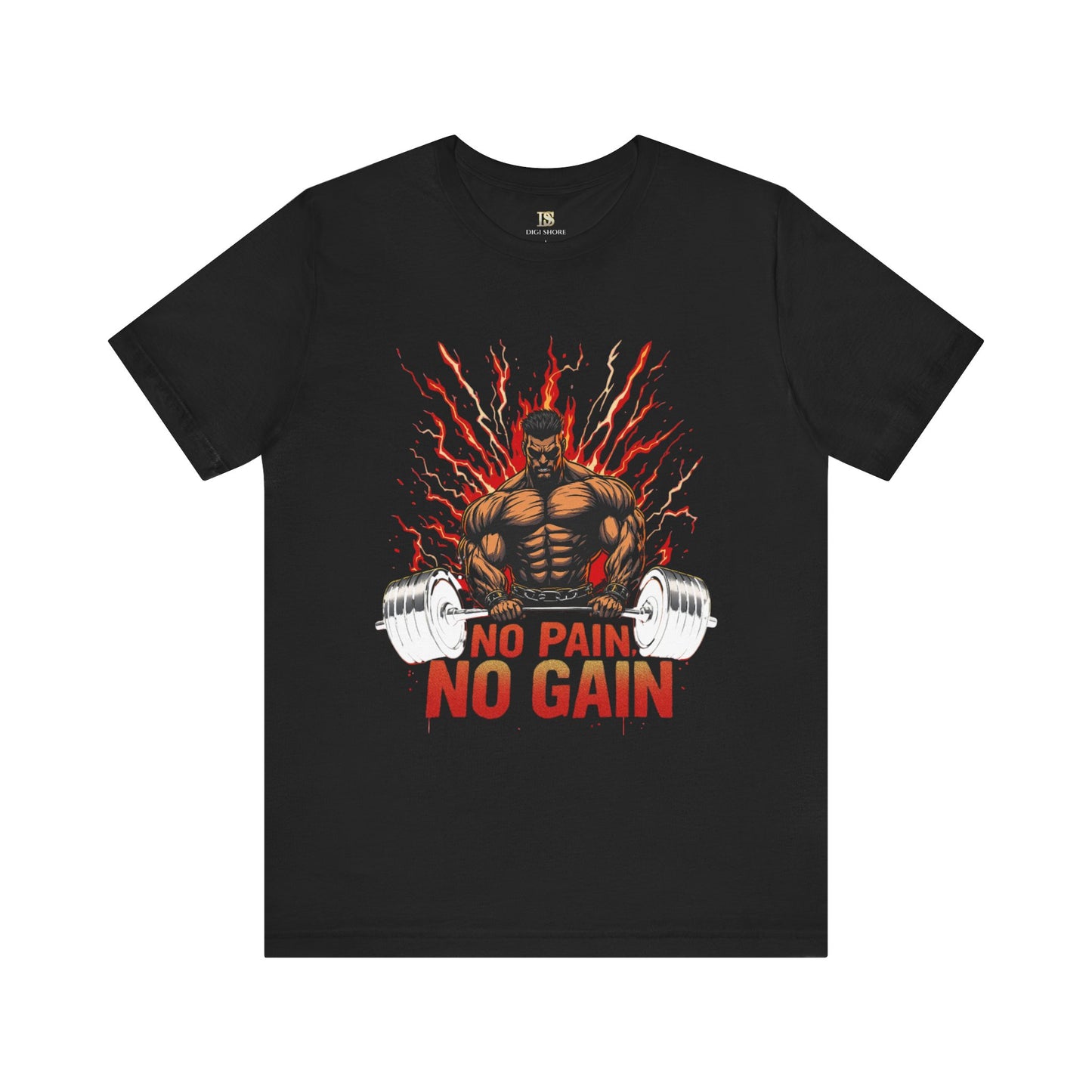 No Pain No Gain Fitness Tee, Gym Shirt, Workout Apparel, Motivational T-Shirt, Fitness Gift, Exercise Clothing
