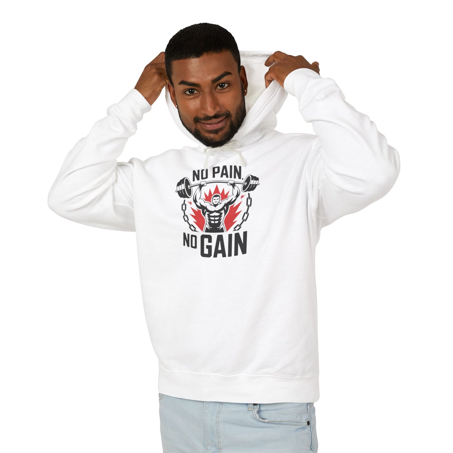 No Pain No Gain Fitness Hoodie, Gym Hoodie, Workout Apparel, Motivational Hoodie, Fitness Gift, Exercise Clothing