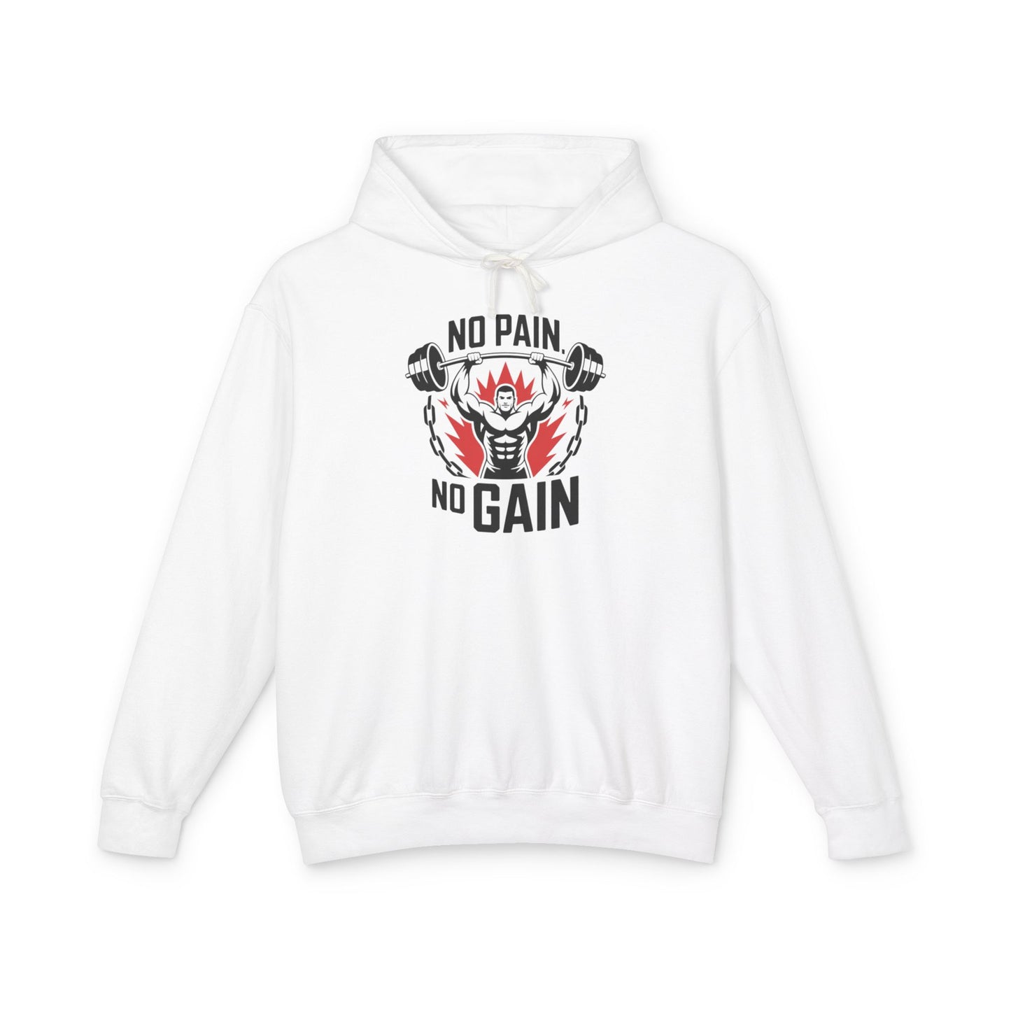No Pain No Gain Fitness Hoodie, Gym Hoodie, Workout Apparel, Motivational Hoodie, Fitness Gift, Exercise Clothing