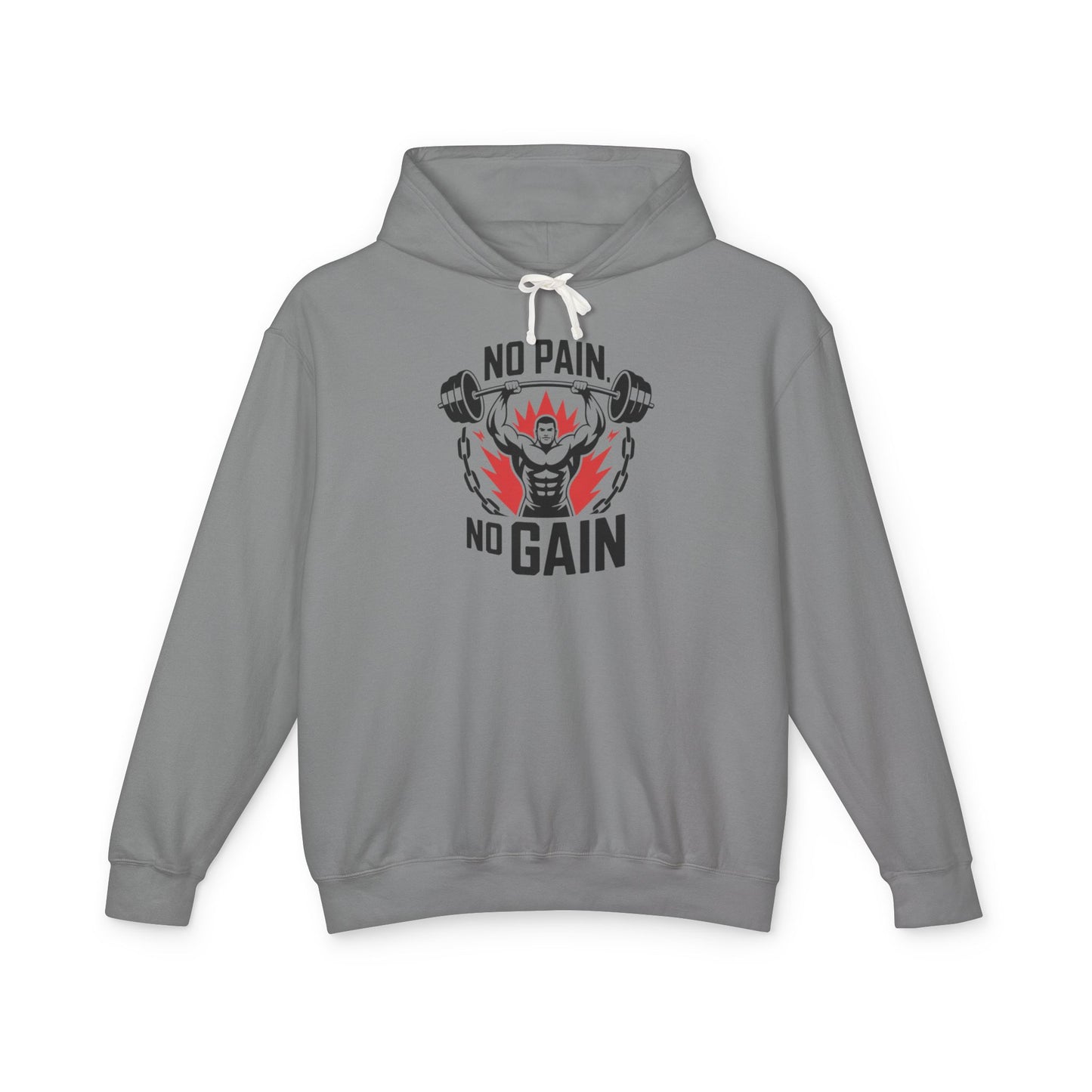 No Pain No Gain Fitness Hoodie, Gym Hoodie, Workout Apparel, Motivational Hoodie, Fitness Gift, Exercise Clothing