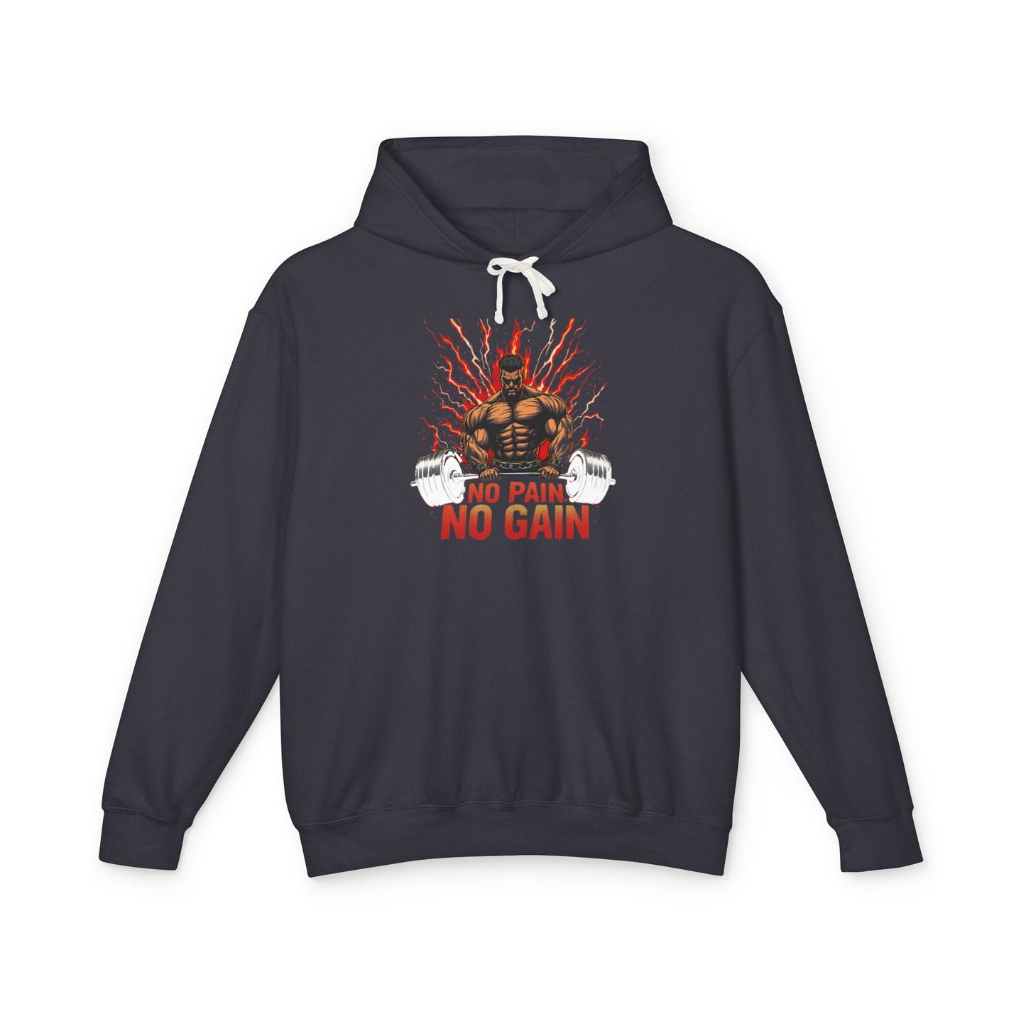 No Pain No Gain Fitness Hoodie, Gym Hoodie, Workout Apparel, Motivational Hoodie, Fitness Gift, Exercise Clothing