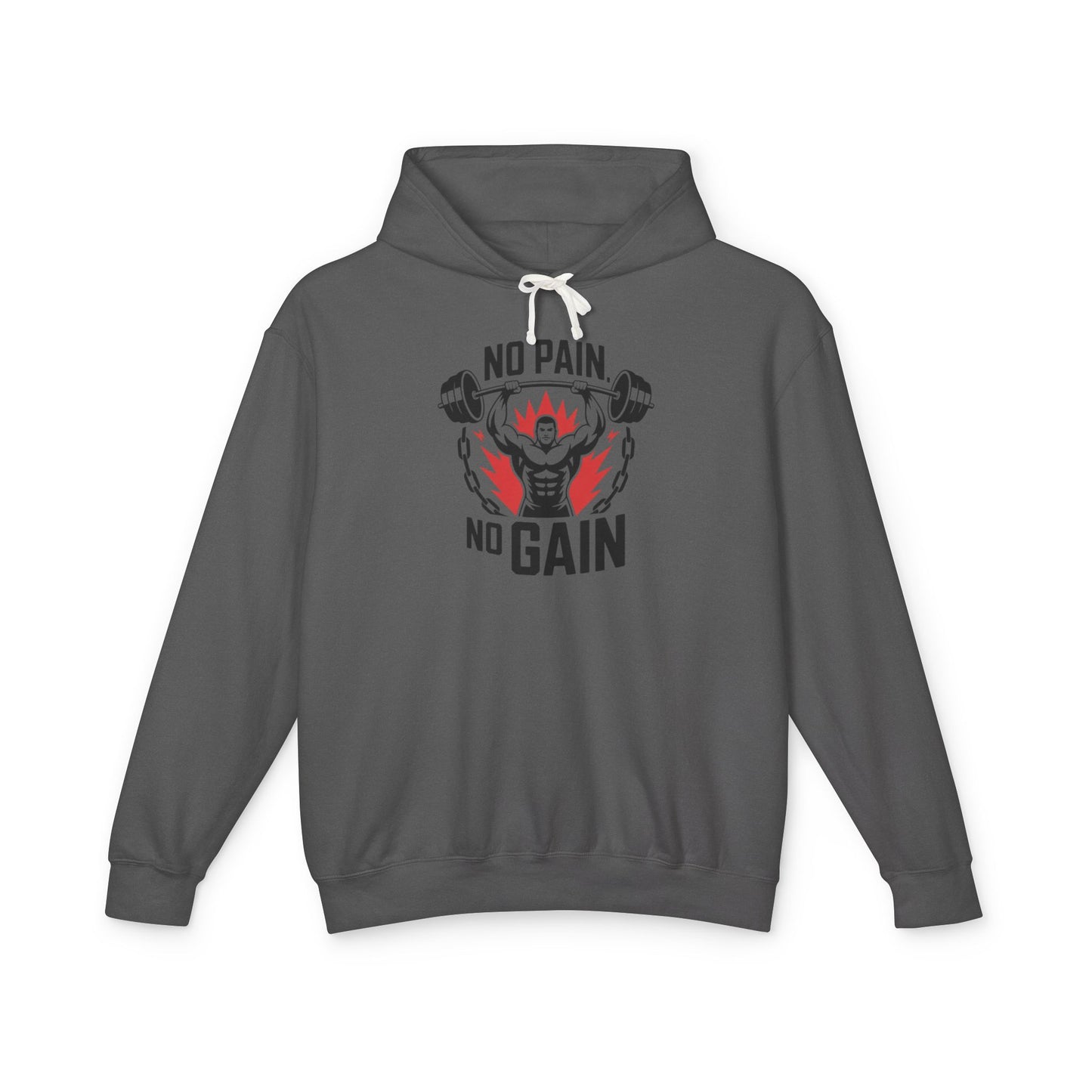 No Pain No Gain Fitness Hoodie, Gym Hoodie, Workout Apparel, Motivational Hoodie, Fitness Gift, Exercise Clothing