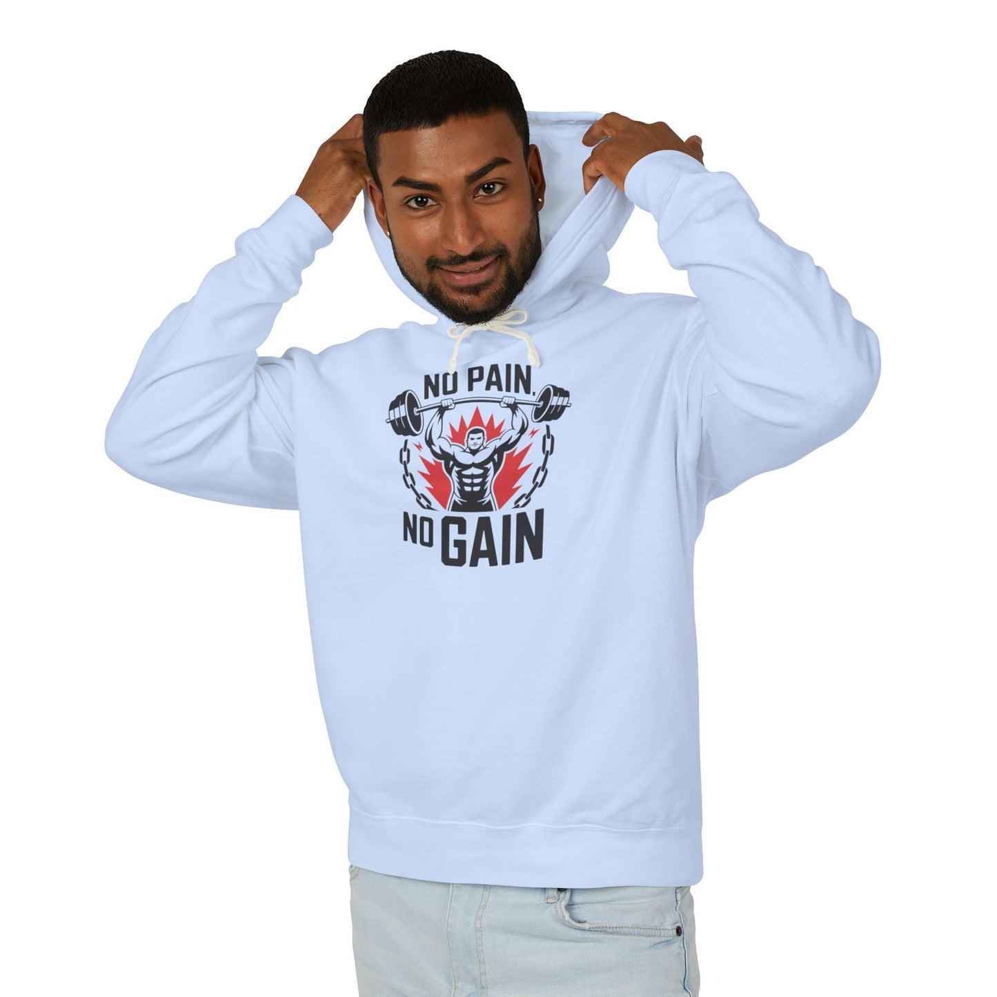 No Pain No Gain Fitness Hoodie, Gym Hoodie, Workout Apparel, Motivational Hoodie, Fitness Gift, Exercise Clothing
